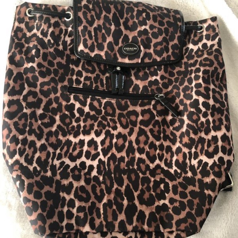 Coach Cheetah Print Backpack